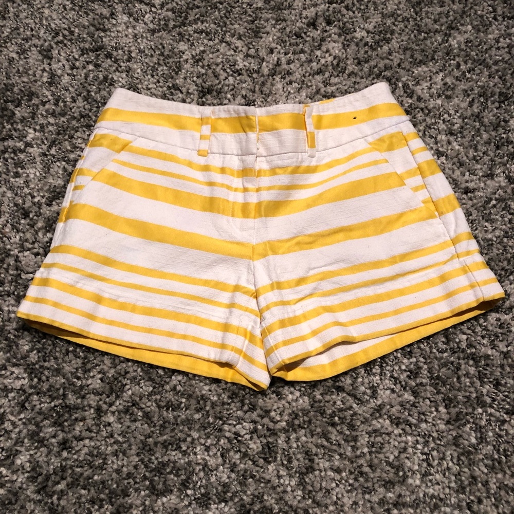 B2G1 Yellow and White Striped Shorts